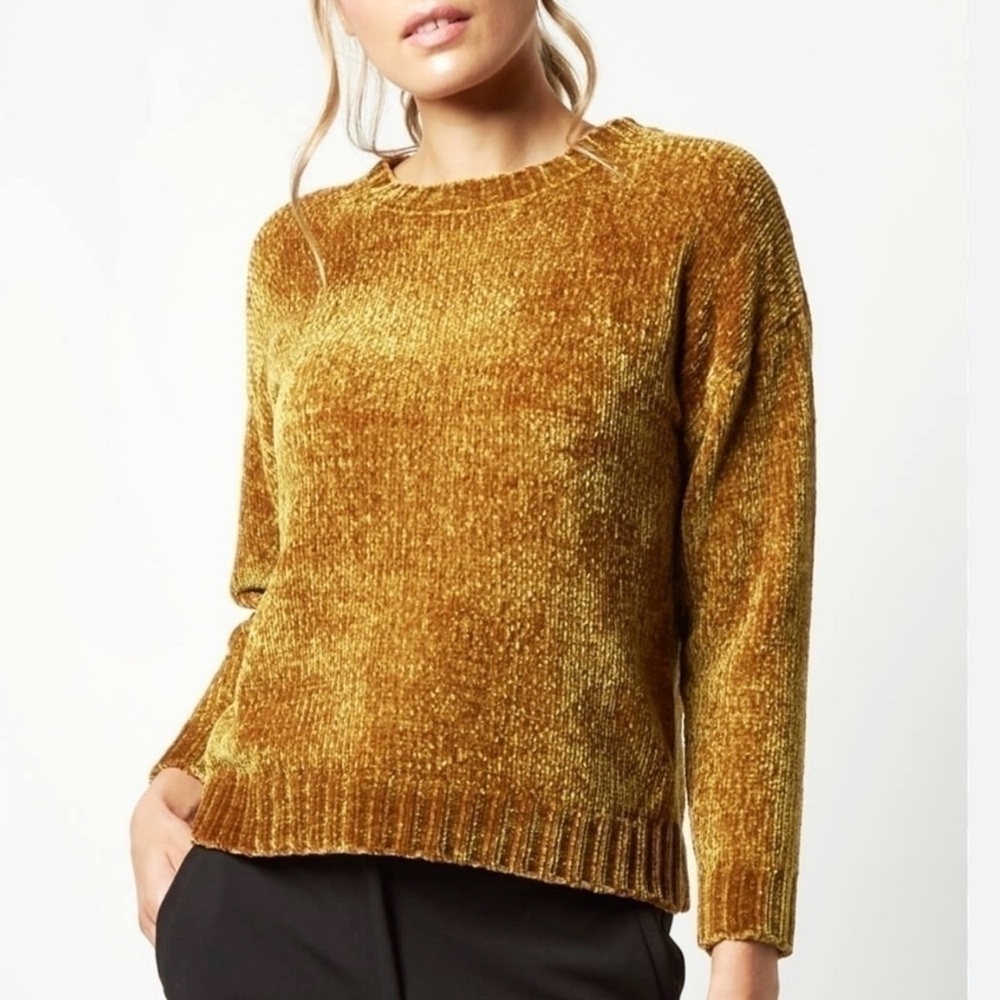 Max Studio Chenille Sweater Caramel Tan XL